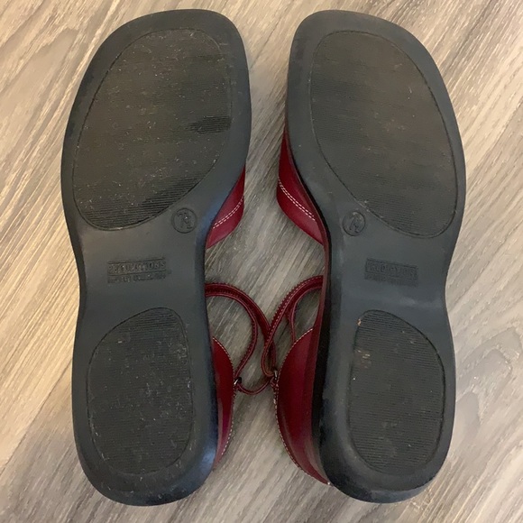 Red / burgundy genuine leather shoes - Picture 8 of 8